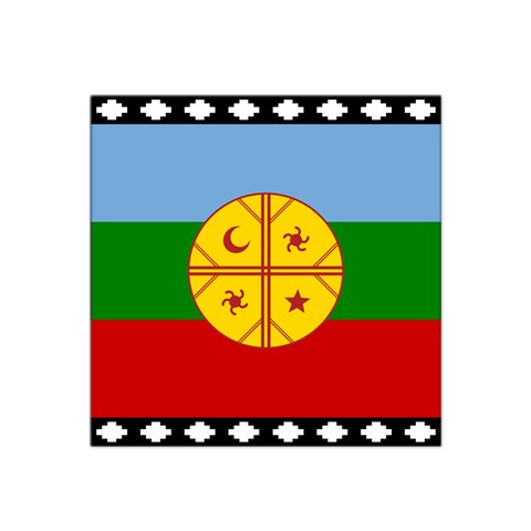Flag Of The Mapuches Satin Bandana Scarf 22  x 22  from ArtsNow.com Front