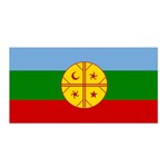 Flag Of The Mapuches Satin Wrap 35  x 70 