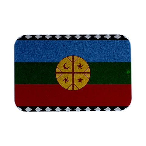 Flag Of The Mapuches Open Lid Metal Box (Silver)   from ArtsNow.com Front