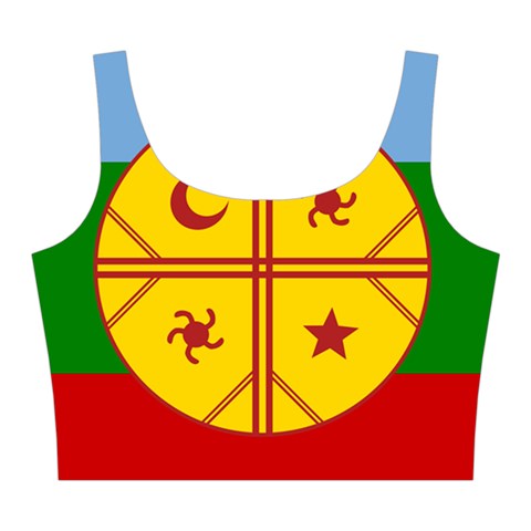 Flag Of The Mapuches Midi Sleeveless Dress from ArtsNow.com Top Front