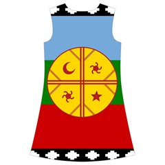Flag Of The Mapuches Kids  Short Sleeve Velvet Dress from ArtsNow.com Back