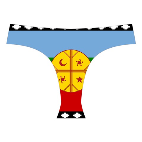 Flag Of The Mapuches Cross Back Hipster Bikini Set from ArtsNow.com Front Under