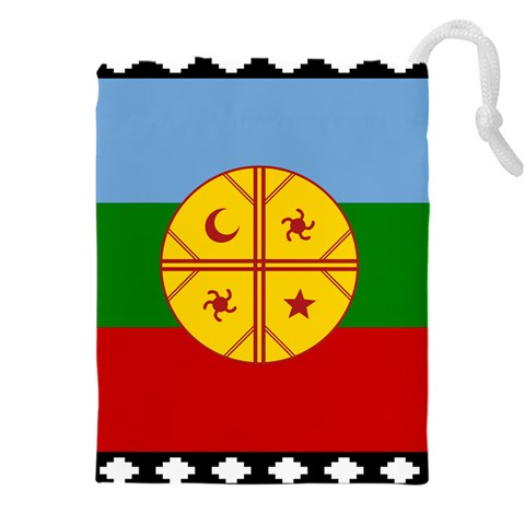 Flag Of The Mapuches Drawstring Pouch (4XL) from ArtsNow.com Front