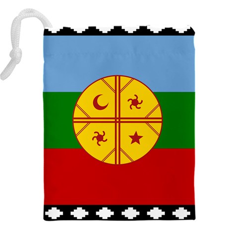 Flag Of The Mapuches Drawstring Pouch (4XL) from ArtsNow.com Back