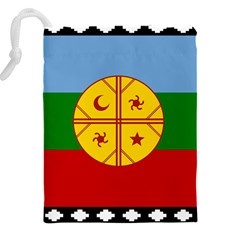 Flag Of The Mapuches Drawstring Pouch (4XL) from ArtsNow.com Back