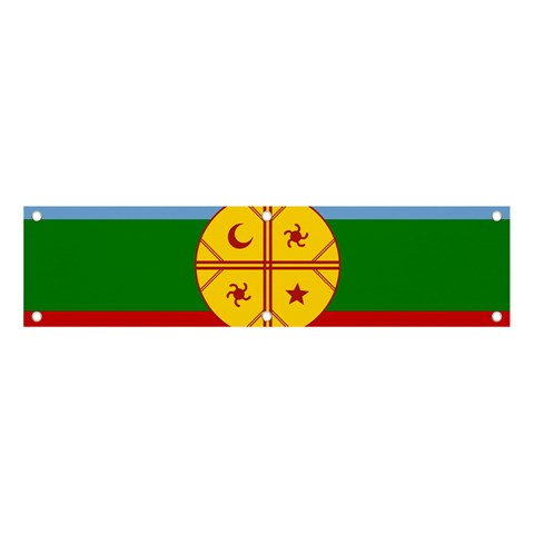 Flag Of The Mapuches Banner and Sign 4  x 1  from ArtsNow.com Front