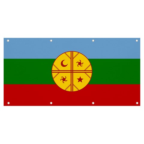 Flag Of The Mapuches Banner and Sign 8  x 4  from ArtsNow.com Front