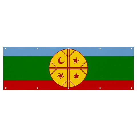 Flag Of The Mapuches Banner and Sign 12  x 4  from ArtsNow.com Front