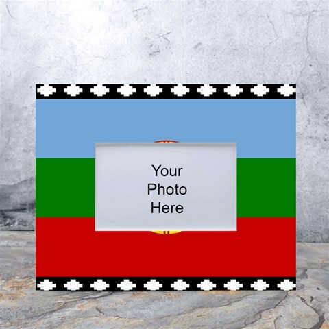 Flag Of The Mapuches White Tabletop Photo Frame 4 x6  from ArtsNow.com Front