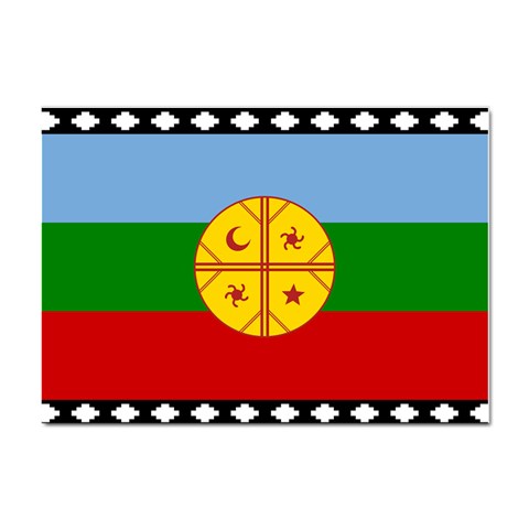 Flag Of The Mapuches Crystal Sticker (A4) from ArtsNow.com Front