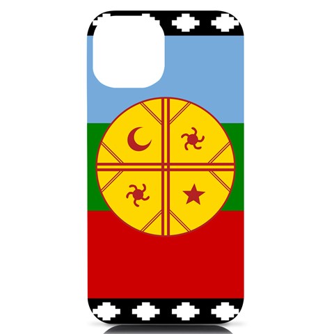 Flag Of The Mapuches iPhone 14 Black UV Print PC Hardshell Case from ArtsNow.com Front