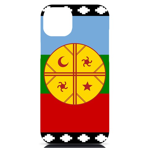 Flag Of The Mapuches iPhone 14 Plus Black UV Print PC Hardshell Case from ArtsNow.com Front