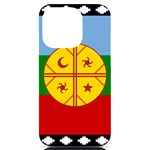 Flag Of The Mapuches iPhone 14 Pro Black UV Print PC Hardshell Case