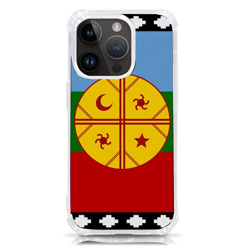 Flag Of The Mapuches iPhone 14 Pro TPU UV Print Case from ArtsNow.com Front