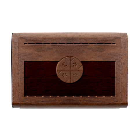 Flag Of The Mapuches Wood Oval USB Flash Drive from ArtsNow.com Box