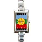 Flag Of The Mapuches Svg Rectangle Italian Charm Watch