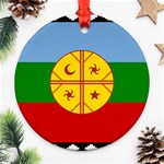 Flag Of The Mapuches Svg Ornament (Round)