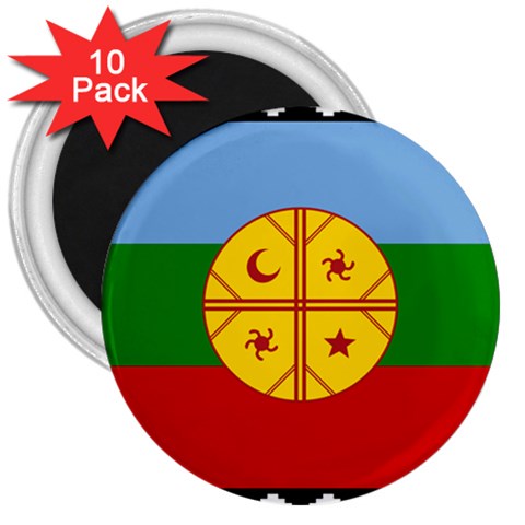 Flag Of The Mapuches Svg 3  Magnets (10 pack)  from ArtsNow.com Front