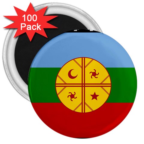 Flag Of The Mapuches Svg 3  Magnets (100 pack) from ArtsNow.com Front