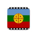 Flag Of The Mapuches Svg Rubber Square Coaster (4 pack)