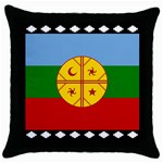Flag Of The Mapuches Svg Throw Pillow Case (Black)