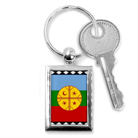 Flag Of The Mapuches Svg Key Chain (Rectangle) from ArtsNow.com Front
