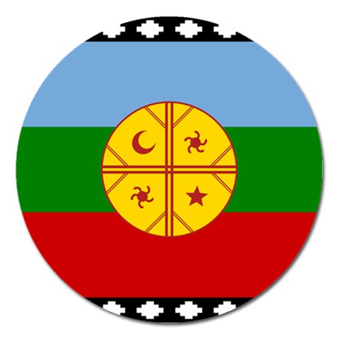 Flag Of The Mapuches Svg Magnet 5  (Round) from ArtsNow.com Front