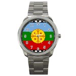 Flag Of The Mapuches Svg Sport Metal Watch