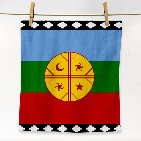 Flag Of The Mapuches Svg Face Towel from ArtsNow.com Front