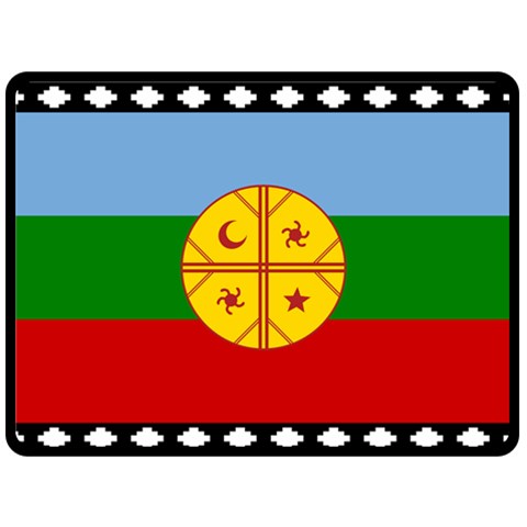 Flag Of The Mapuches Svg Fleece Blanket (Large) from ArtsNow.com 80 x60  Blanket Front