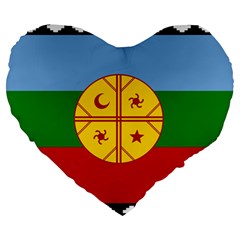 Flag Of The Mapuches Svg Large 19  Premium Heart Shape Cushions from ArtsNow.com Front