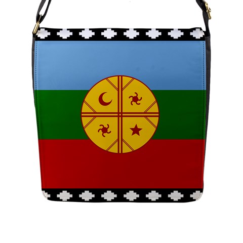 Flag Of The Mapuches Svg Flap Closure Messenger Bag (L) from ArtsNow.com Front