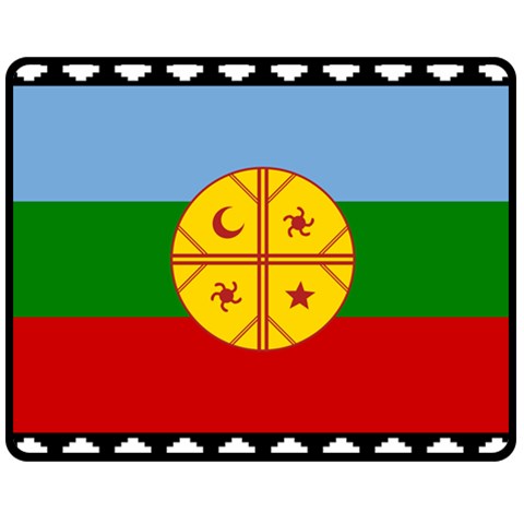 Flag Of The Mapuches Svg Two Sides Fleece Blanket (Medium) from ArtsNow.com 58.8 x47.4  Blanket Front