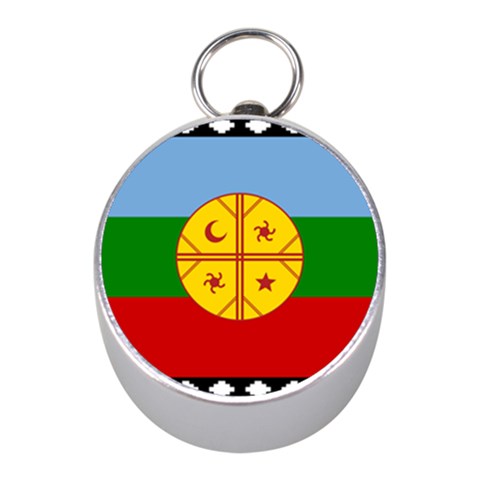 Flag Of The Mapuches Svg Mini Silver Compasses from ArtsNow.com Front