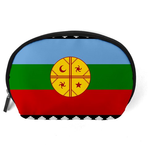 Flag Of The Mapuches Svg Accessory Pouch (Large) from ArtsNow.com Back