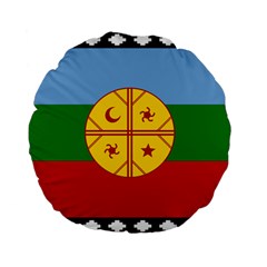 Flag Of The Mapuches Svg Standard 15  Premium Flano Round Cushions from ArtsNow.com Back