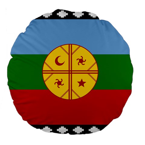 Flag Of The Mapuches Svg Large 18  Premium Flano Round Cushions from ArtsNow.com Front