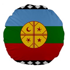 Flag Of The Mapuches Svg Large 18  Premium Flano Round Cushions from ArtsNow.com Front