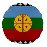 Flag Of The Mapuches Svg Large 18  Premium Flano Round Cushions