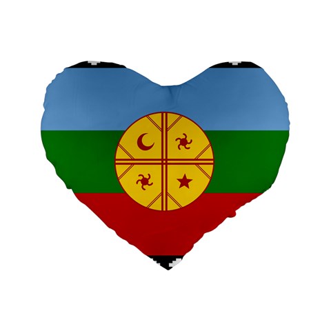 Flag Of The Mapuches Svg Standard 16  Premium Flano Heart Shape Cushions from ArtsNow.com Front