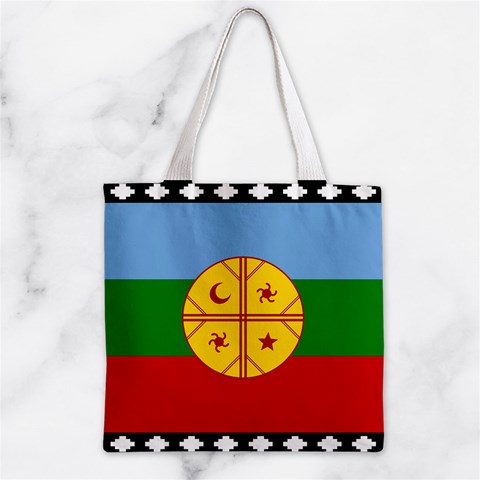 Flag Of The Mapuches Svg Zipper Grocery Tote Bag from ArtsNow.com Front
