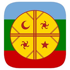 Flag Of The Mapuches Svg Toiletries Pouch from ArtsNow.com Side Left