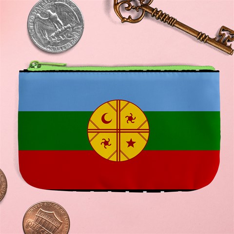 Flag Of The Mapuches Svg Large Coin Purse from ArtsNow.com Front