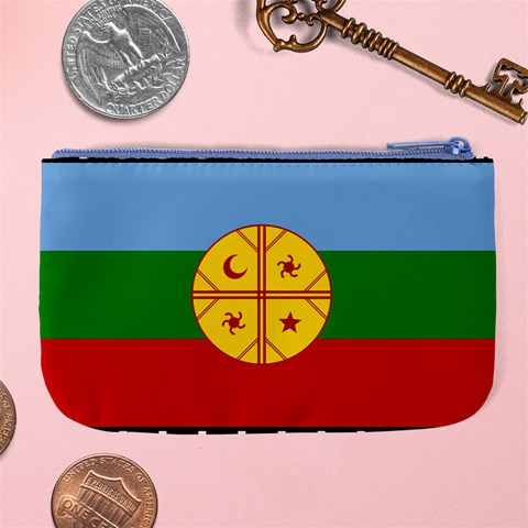 Flag Of The Mapuches Svg Large Coin Purse from ArtsNow.com Back