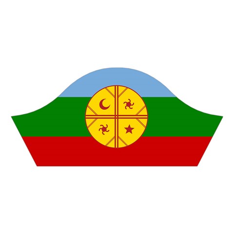 Flag Of The Mapuches Svg Cotton Crop Top from ArtsNow.com Right Sleeve