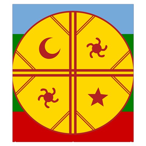 Flag Of The Mapuches Svg Everyday Shoulder Bag with Pouch Bag from ArtsNow.com Back