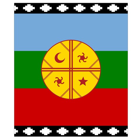 Flag Of The Mapuches Svg Waist Pouch (Large) from ArtsNow.com Back Strap