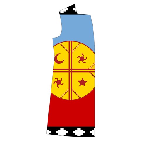 Flag Of The Mapuches Svg Kids  Long Sleeve Velvet Lounge Robe from ArtsNow.com Front Right