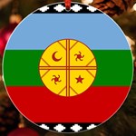 Flag Of The Mapuches Svg UV Print Acrylic Ornament Round