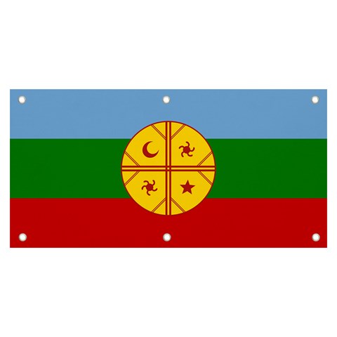 Flag Of The Mapuches Svg Banner and Sign 6  x 3  from ArtsNow.com Front